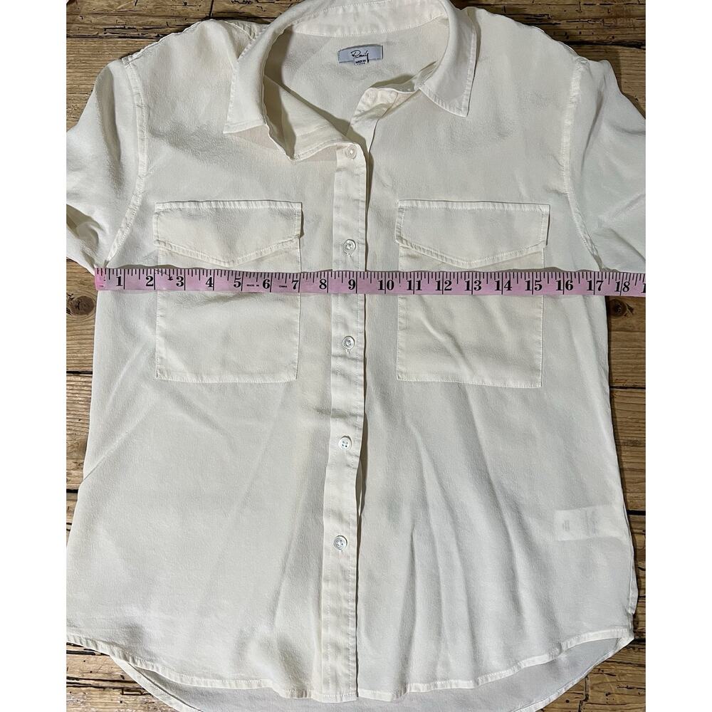 Rails Women’s Size Xs Cream Button Up Long Sleeve… - image 3